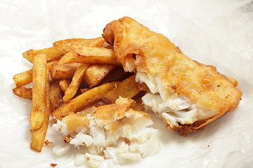 Image showing Cod and french fries