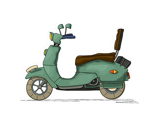 Image showing Cartoon scooter