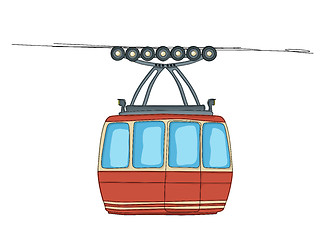 Image showing Cable-car on ropeway