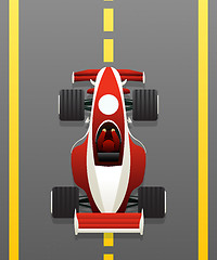 Image showing Red racing car