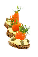 Image showing Smoked Salmon Snacks