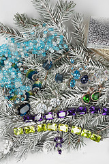 Image showing Jewelry at fir tree