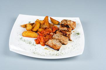 Image showing Grilled kebab meat