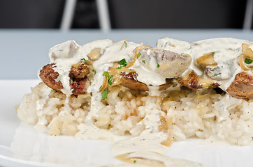 Image showing risotto with chicken liver