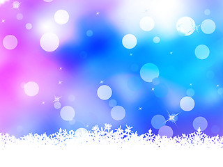 Image showing Blue background with snowflakes. EPS 10