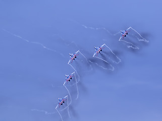 Image showing Acrobatic group MiG-29