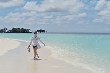 Image showing happy woman enjoy  summer time