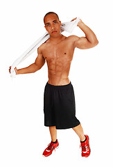 Image showing Bodybuilder with towel.