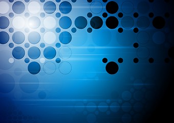 Image showing Dark blue geometrical background