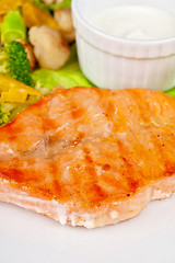 Image showing salmon steak