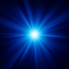 Image showing Blue color design with a burst. EPS 10