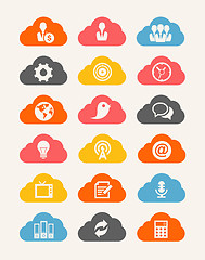 Image showing Cloud Icon set