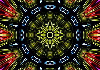 Image showing Abstract color pattern on black