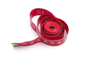 Image showing Red tape measure 