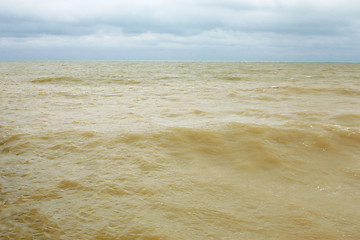 Image showing Sandy seawater after the storm