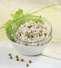 Image showing bowl of fresh salad