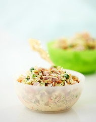 Image showing two bowls of fresh salad