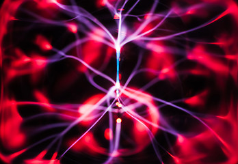 Image showing Plasma gas: light beams in the dark