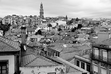 Image showing Portugal. Porto city in black and white 