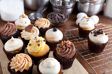 Image showing Fancy Cupcakes Frosted