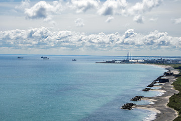 Image showing Skagen harbor and east coast