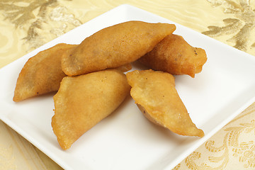 Image showing Katayef fried pancakes