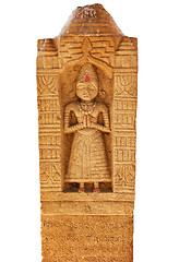 Image showing A stone statue from the tomb of the Indian king