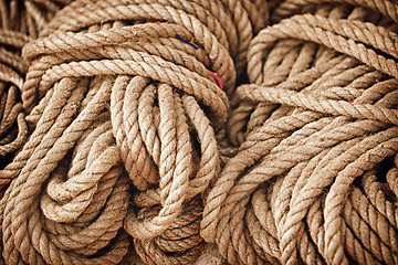 Image showing Thick strong rope on the open market