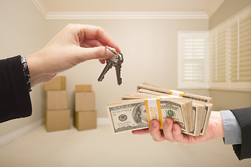 Image showing Handing Over Cash For House Keys