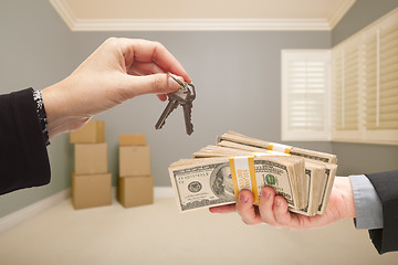 Image showing Handing Over Cash For House Keys