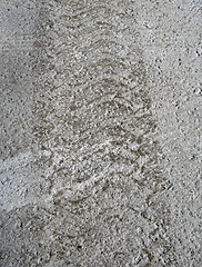 Image showing Tire track on a dirt road