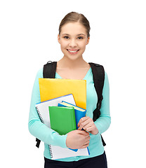 Image showing student with books and schoolbag