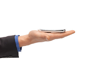 Image showing man hand with smartphone