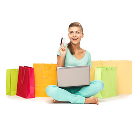 Image showing woman doing internet shopping