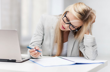 Image showing bored and tired woman