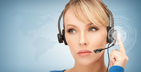 Image showing futuristic female helpline operator