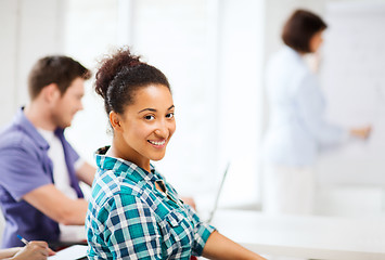 Image showing international student studying in college