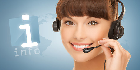 Image showing futuristic female helpline operator