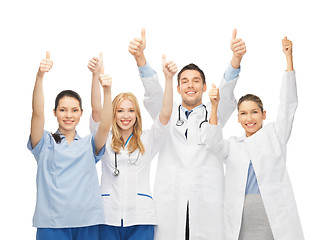 Image showing professional young team or group of doctors