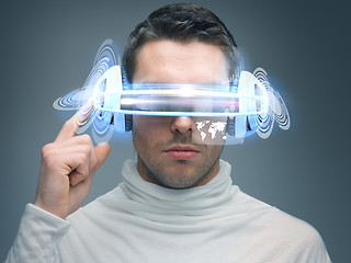 Image showing man with digital glasses