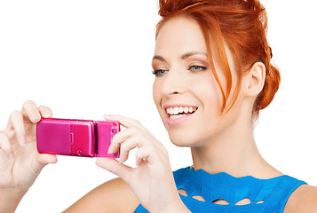 Image showing woman with cell phone