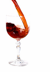 Image showing Red wine pour