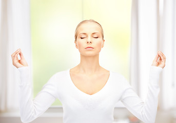 Image showing beautiful woman in meditation