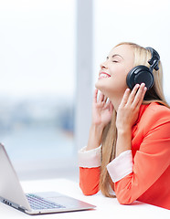 Image showing woman with headphones