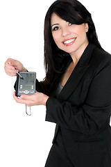 Image showing Woman demonstrating product