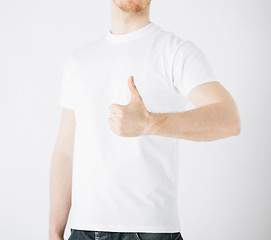 Image showing man showing thumbs up