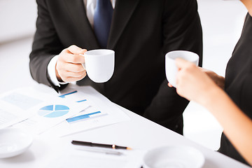 Image showing woman hand signing contract paper