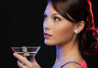 Image showing woman with cocktail