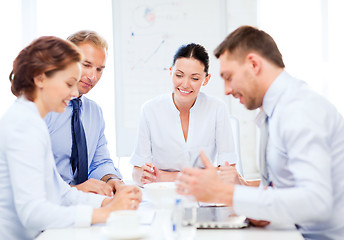 Image showing business team having meeting in office