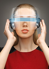 Image showing woman with futuristic glasses